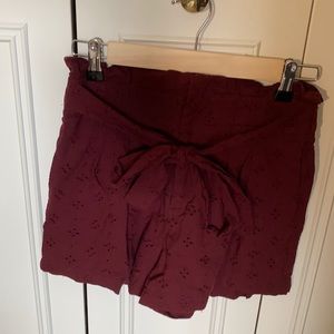 Size small burgundy dressy shorts